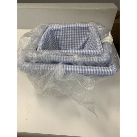 Burton & Burton 3 Pc Baby Boy Nursery Baskets X223 - Picture 4 of 5